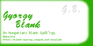 gyorgy blank business card